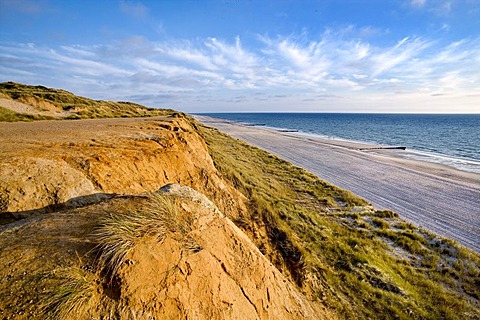 View from Rotes Kliff, red cliff, Kampen, Sylt Island, North Frisia, Schleswig-Holstein, Germany, Europe