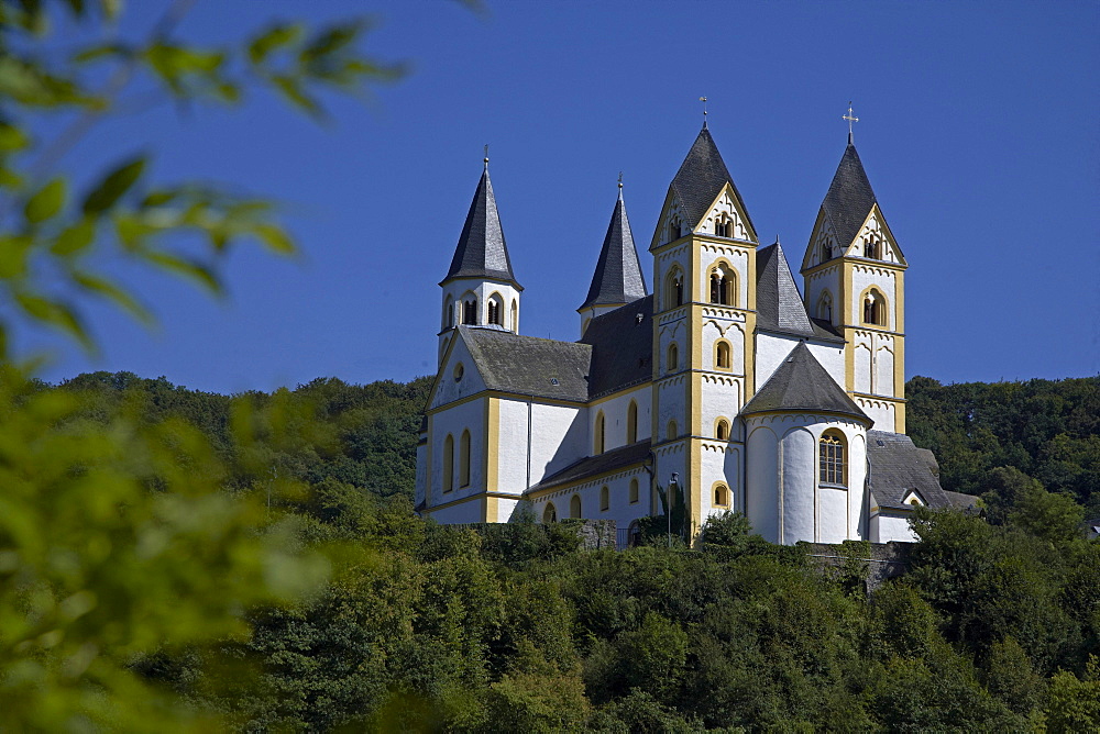 Kloster Arnstein Abbey on the Lahn river near Obernhof, Rhineland-Palatinate, Germany, Europe