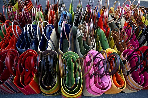 Bags on a market in the Provence, France, Europe