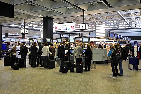 Check-in hall, Zurich Airport, Switzerland, Europe