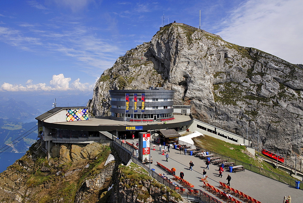 Hotel Bellevue on Mount Pilatus, popular tourist's destination, near Lucerne, Switzerland, Europe