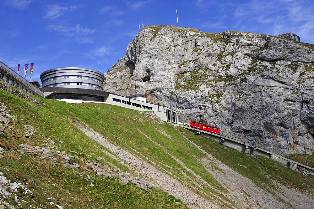 Hotel Bellevue on Mount Pilatus, popular tourist's destination, near Lucerne, Switzerland, Europe