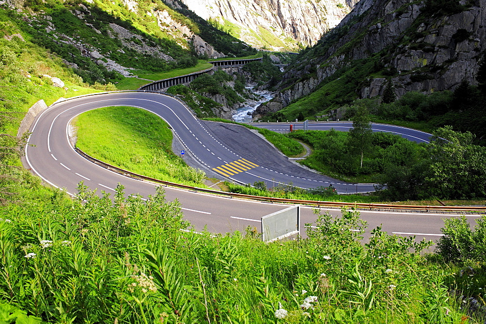 Gotthard Pass in the canton of Uri, Switzerland, Europe