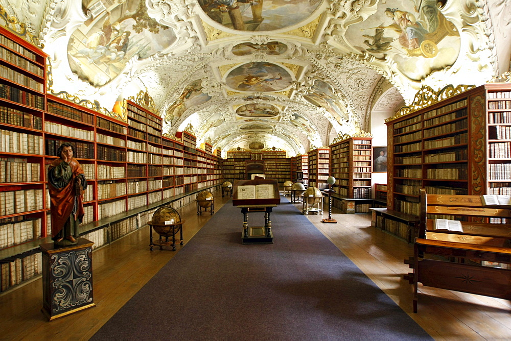 Library of the Strahov Monastery, Prague, Bohemia, Czech Republic, Eastern Europe