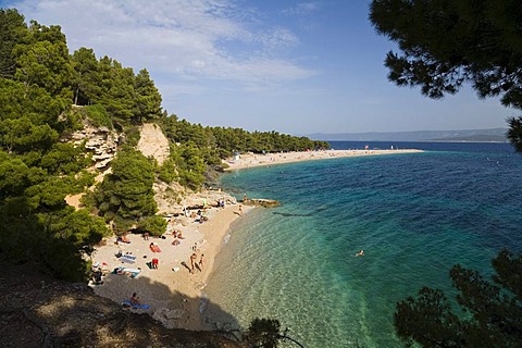 Zlatni Rat Beach, nudist beach, Bol, Brac Island, Dalmatia, Croatia, Adriatic Sea, Mediterranean, Europe