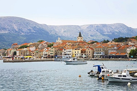 Bay of Baska, Krk Island, Croatia, Adriatic Sea, Mediterranean, Europe