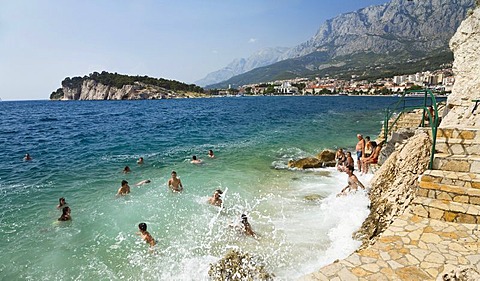 Coast near Makarska, Dalmatia, Croatia, Adriatic Sea, Mediterranean, Europe