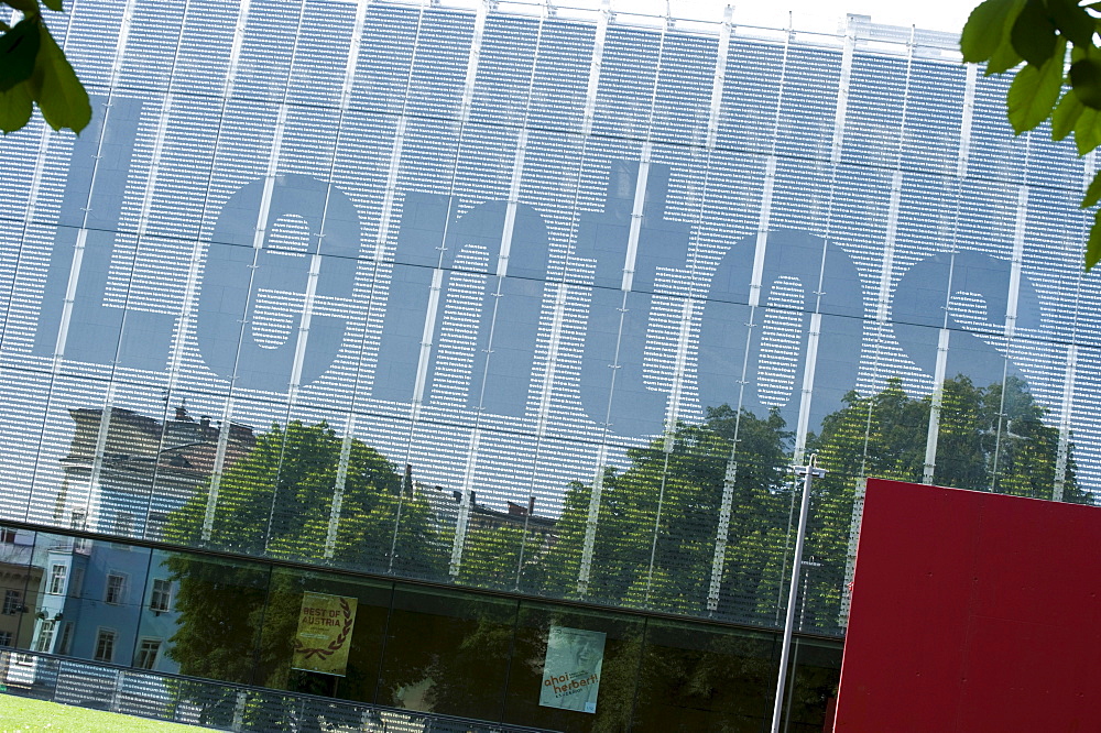 Lentos, art museum in Linz, Austria, Europe