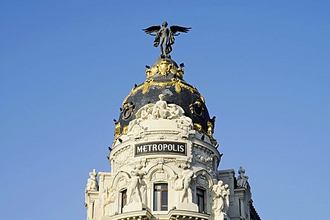 Metropolis, building, Calle de Alcala, Madrid, Spain, Europe