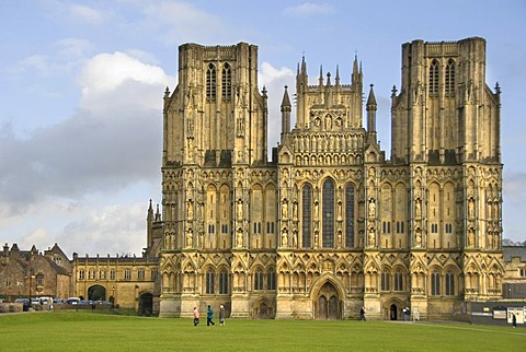 St. AndrewÃ­s Cathedral, Wells, Somerset, England, Great Britain, Europe