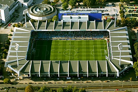 Aerial photograph, Ruhr Stadium and extension, Bochum, Ruhr Area, North Rhine-Westphalia, Germany, Europe