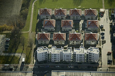 Aerial view, Aplerbeck, residential area, Dortmund, Ruhr Area, North Rhine-Westphalia, Germany, Europe