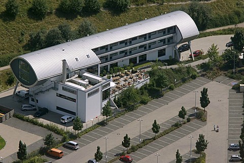 Aerial photo, hostel, city district hotel, Bottrop Boy, Ruhr area, North Rhine-Westphalia, Germany, Europe