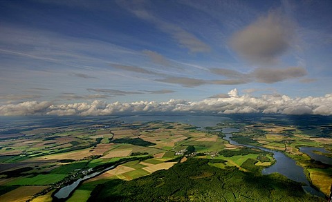 Aerial photograph, Mueritz, River Elde, Lake Kleine Mueritz, Mueritz National Park, Mecklenburg Lake District, Rechlin, Mecklenburg-Western Pomerania, Germany, Europe