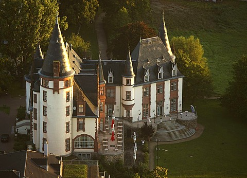 Aerial photograph, Klink Castle, Mueritz, Mecklenburg-Western Pomerania, Germany, Europe