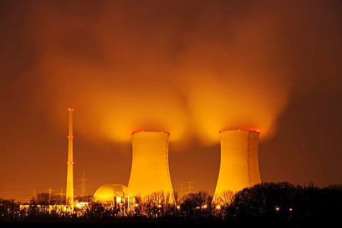 Grafenrheinfeld nuclear power plant, Lower Franconia, Bavaria, Germany, Europe