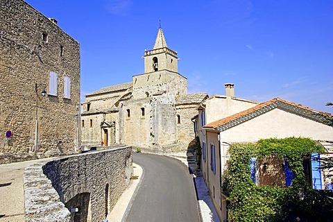 Notre-Dame church, Venasque, Vaucluse, Provence-Alpes-Cote d'Azur, Southern France, Europe