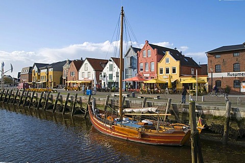 The inland port of Husum, North Frisia, Schleswig-Holstein, Germany, Europe