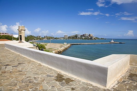 The fort of "Castillo de San Carlos Borromeo", Spanish military architecture, Pampatar, Margarita Island, Caribbean, Venezuela, South America