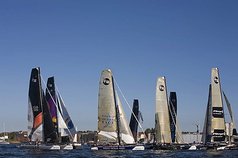 Catamarans in the iShares Cup 2008, Kiel, Baltic Sea, Northern Germany, Europe