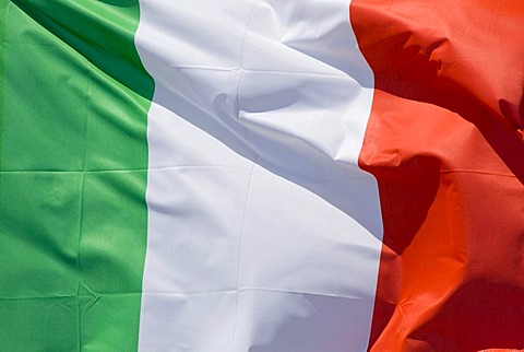 Fluttering flag, Italy
