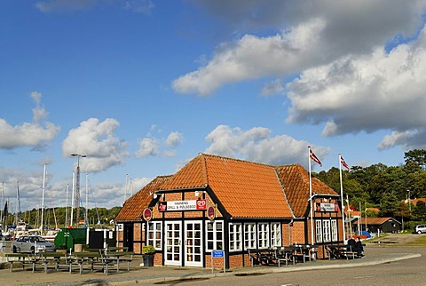 House at the harbor, Mariager, Jutland, Denmark, Europe