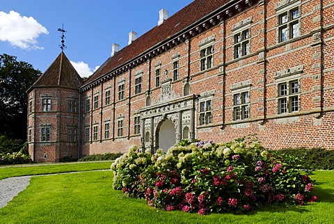 Voergard Castle near Flauenskjold, Jutland, Denmark, Europe