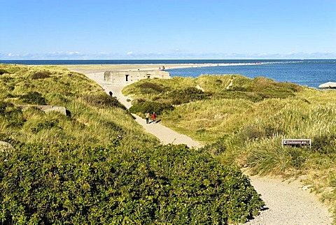 Grenen, the most northern point of Denmark, left side North Sea, right side Baltic Sea, Jutland, Denmark, Europe