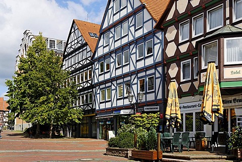 Hotel, Zum Alten Brauhaus, German for To the Old Brewery, Marktstrasse, Market Street, historic town centre, Hofgeismar, Hesse, Germany, Europe