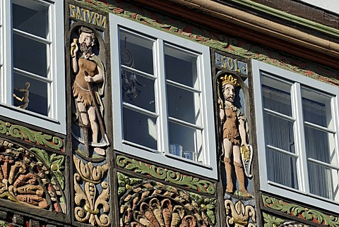 Half-timbered house built in the Weser Renaissance style, Lemgo, North Rhine-Westphalia, Germany, Europe