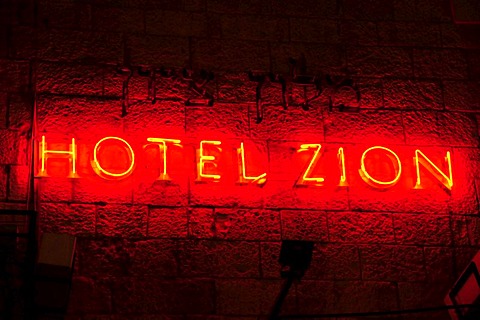 Hotel Zion in evening lighting, Jerusalem, Israel, Middle East, the Orient