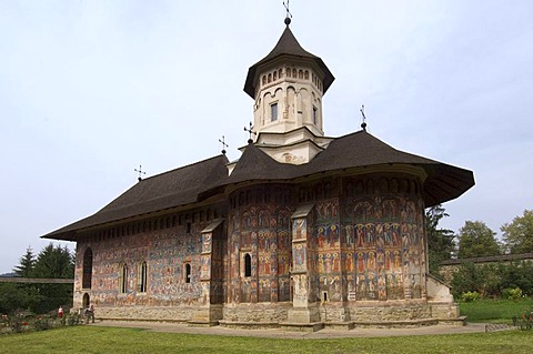 Church of Annunciation, UNESCO World Heritage Site, Moldovita, Southern Bukovina, Moldova, Romania, Europe