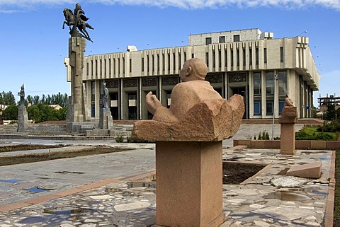 Statue in front of the Philharmonic house, Bishkek, Kyrgystan