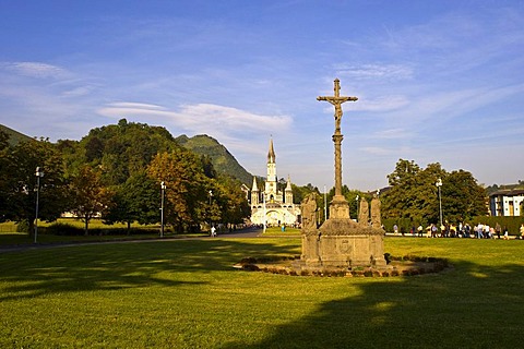 Porte Saint Michel, Rosary Basilica, Lourdes, Pyrenees-Midi, France, Europe