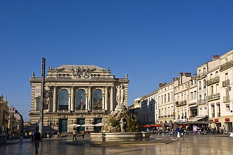 Opera, Place de Comedie Square, Montpellier, Languedoc-Roussillion, France