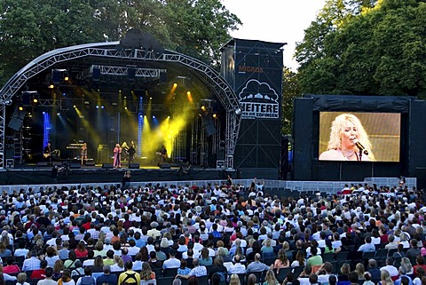 British singer Kim Wilde live at the Sommerabend Open Air on the Heitere in Zofingen, Switzerland