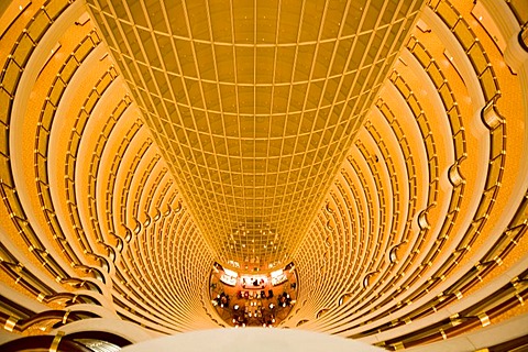 Lobby, Grand-Hyatt, Jin-Mao-Tower, Shanghai, China, Asia