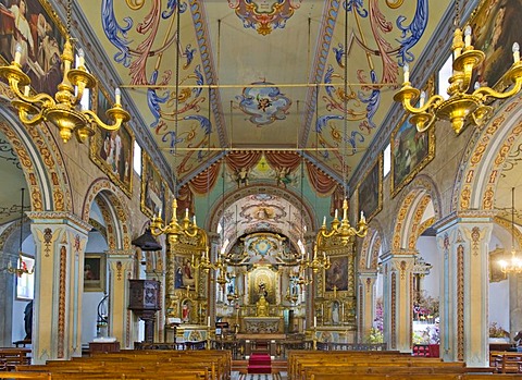 Interior of the Church of Sao Vicente, Madeira, Portugal