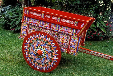 Traditional coffee trailer, Sarchi, Costa Rica, Central America