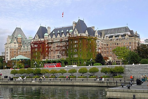 Empress Hotel, historic railroad hotel, Victoria, Vancouver Island, British Columbia, Canada, North America