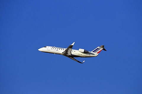 Air France commercial aircraft, Airbus, during climb flight