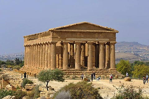 Hellenistic Concordia temple, Valley of the Temples, Agrigento, Sicily, Italy, Europe