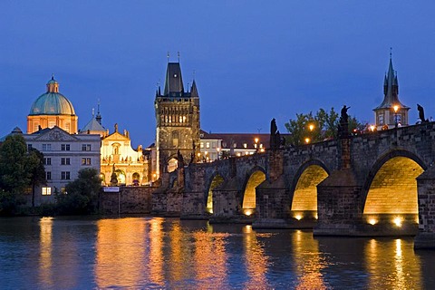 Charles Bridge in Prague, Czech Republic, Europe