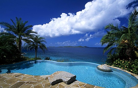 Spa pool of the Little Dix Bay Resort on Virgin Gorda Island, British Virgin Islands, Caribbean