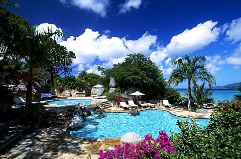 Swimming Pool of the Little Dix Bay Resort on Virgin Gorda Island, British Virgin Islands, Caribbean