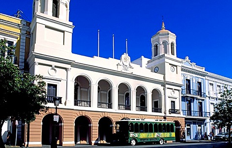 Town Hall, historic city centre, San Juan, Puerto Rico, Caribbean