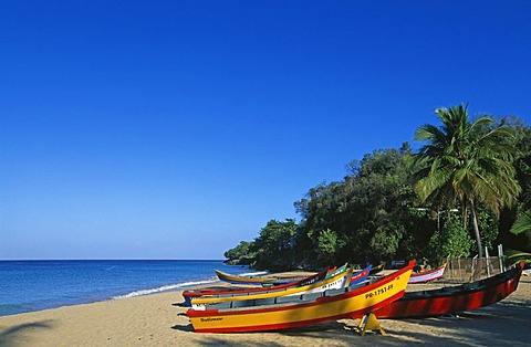 Fishing boats, Crasboat Beach, Aquadilla, Puerto Rico, Caribbean