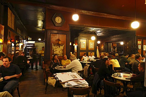 Cafe Hawelka, interior, Vienna, Austria, Europe