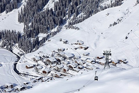 Lech, Ruefikopfbahn cable car, Vorarlberg, Austria, Europe