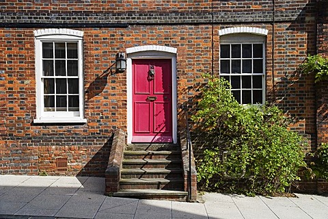 Brick house facade, Arundel, Sussex, Great Britain, Europe